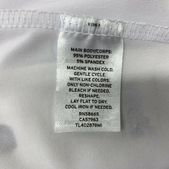 Leith Body Suit XL White Flutter V Neck V Back - Picture 7 of 7